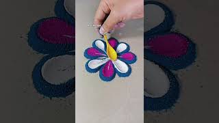 Simple Rangoli  Satisfying Rangoli  Easy Rangoli Tips and Tricks  ASMR rangoli satisfying asmr [upl. by Kaylil888]