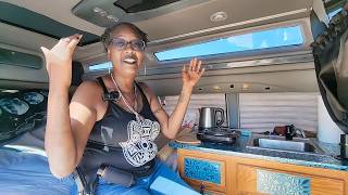 From Homeless to Happy 300 a Month Frugal Van Life Turning a High Top Van into a Cozy Home [upl. by Anilra]