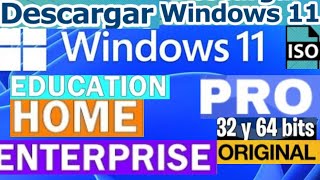 ✅Descargar Windows 11 PRO  Todas las Versiones [upl. by Bred865]