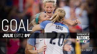 WNT vs Brazil Julie Ertz Goal  July 30 2017 [upl. by Htrow]