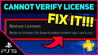 PS5 LICENSE CANNOT BE VERIFIED EASY FIX [upl. by Ivanah969]