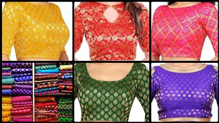 2020 Latest Brocade Banarasi Saree Blouse DesignsBrocade Banarasi Back Neck Blouse Designs [upl. by Cook]