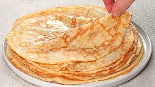 Amazing Crepes At Home in 10 minutes How to make the most delicious French pancakes [upl. by Laks]