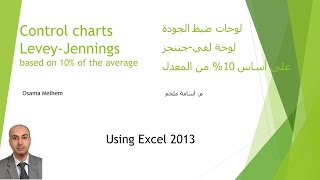 5 Levey Jennings 10 control chart using EXCEL لوحة ضبط الجودة لفي جننجز عى أساس 10 من المعدل [upl. by Kamal]