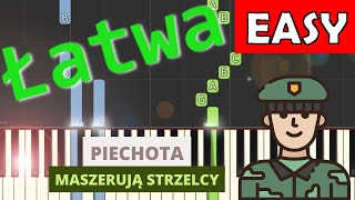 🎹 Piechota pieśń patriotyczna  Piano Tutorial łatwa wersja 🎵 NUTY W OPISIE 🎼 [upl. by Refennej]