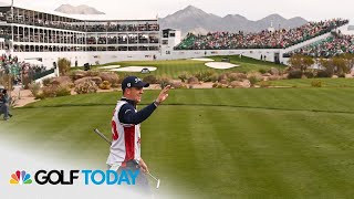 Justin Thomas embraces rowdy atmosphere at TPC Scottsdales 16th hole  Golf Today  Golf Channel [upl. by Seidler]