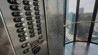 Otis Scenic High Rise Elevator Ride  True Lies  Red Tower  Westin Bonaventure Los Angeles CA [upl. by Dralliw]