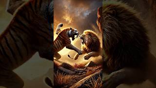 SABER TOOTH TIGER VS PREDATORS 🤯animals aianimals aiwilderness [upl. by Ahsiekar969]