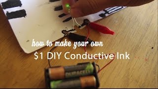 1 DIY Conductive Ink and Paint Non Toxic homemade cheap  Makerboatcom [upl. by Norad]