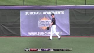 2015 JMU Baseball  Michael Sciorra Web Gem vs Radford  May 3 [upl. by Draner308]