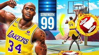 SHAQ  99 STRENGTH is UNSTOPPABLE in NBA 2K24 [upl. by Anilok838]