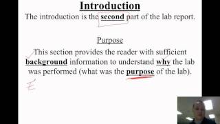 Video 12  How To Write A Lab Report  Introduction [upl. by Barcroft110]