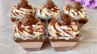 Ferrero Rocher Dessert Cups No bake delicious dessert Easy and Yummy [upl. by Annodahs]