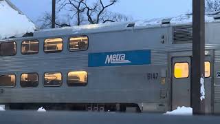 The Metra Chicago and Northwestern heritage unit comes through Villa Park AGAIN [upl. by Aicirtam198]