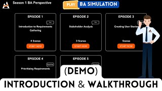 BA SIMULATION Demo Introduction amp Walkthrough simulation businessanalyst babok analysistrends [upl. by Enimzaj461]