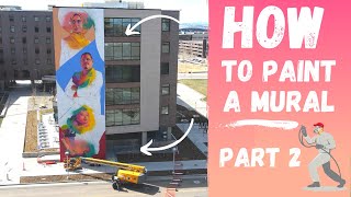 How to paint a Large mural  Explanation with Facts and Figures Part 2 [upl. by Lamhaj936]