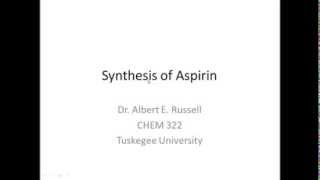 Synthesis of Aspirin [upl. by Demp]