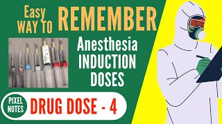 Anesthesia INDUCTION Drugs DOSES  Propofol DOSE  Etomidate DOSE  Thiopental DOSE [upl. by Aned]