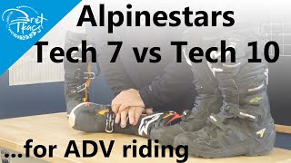 Alpinestars Tech 7 vs Tech 10 boots for ADV riding [upl. by Teresita497]