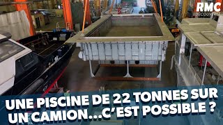 Transporter une piscine de 22 tonnes sur un camioncest possible [upl. by Doralyn]