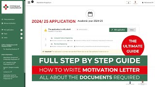 FULL Step by step Application Guide  Stipendium Hungaricum scholarship 2024 [upl. by Enajyram]