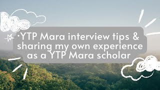 YTP Mara scholarship experience amp useful tips  As a YTP Mara Scholar [upl. by Dazhahs]