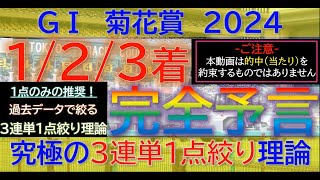 【123着完全予言】菊花賞 2024～究極3連単1点絞り理論 オカルト 競馬予想 菊花賞 菊花賞2024 富士ステークス ダノンデサイル アーバンシック 神戸新聞杯 セントライト記念 [upl. by Largent]