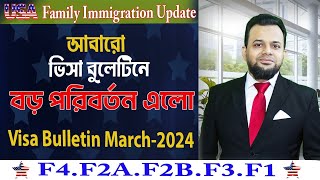 কারা এখন ইন্টারভিউ ডেট পাচ্ছে   USA Family Immigration  Visa Bulletin March 2024  US F4 Visa [upl. by Herbert]