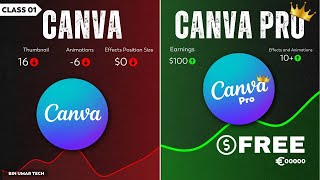 Canva Pro Free Lifetime 2024  How To Get Canva Pro Free For Lifetime  Class 01  Bin Umar Tech [upl. by Stinson]