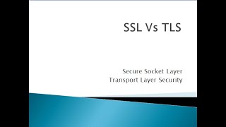 SSL Vs TLS [upl. by Riedel755]