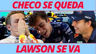 Checo no se va de Redbull y Lawson con un pie afuera del equipo [upl. by Annoled88]