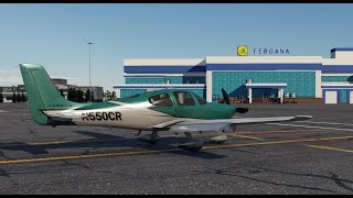 XPlane 12 Tashkent  Fergana  Laminars Cirrus SR22 [upl. by Inafit]