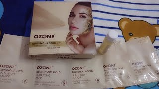 Ozone illuminious gold Facial kit Review how to use gold Facial kit goldfacialkit [upl. by Aicenet]