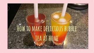 HOW TO MAKE DELICIOUS BUBBLE TEA AT HOME  Raye amp Ghail UK Vlogs [upl. by Aihceyt910]