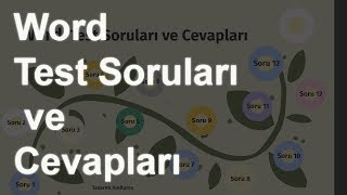 Microsoft Word Sınav Soruları [upl. by Daley]