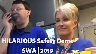 The BEST amp FUNNIEST SOUTHWEST Safety Demo  HILARIOUS  Must Watch [upl. by Tatia]