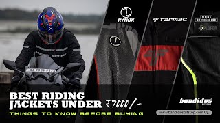 Best riding jackets in India under 7000  Things to know before buying  Bandidos PITSTOP [upl. by Atinwahs217]