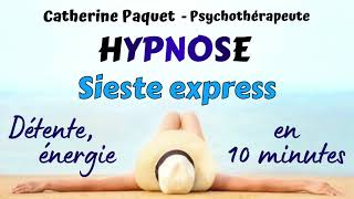 Hypnose sieste express en 10 minutes power nap  calme détente énergie esprit positif [upl. by Borchert840]