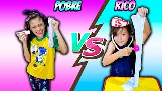 RICO VS POBRE FAZENDO AMOEBA  SLIME 18  Biankinha [upl. by Nessah]