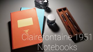 Notebook Journal Review Clairefontaine 1951 Clothbound A5 Notebook for Fountain Pens [upl. by Ahsenad280]