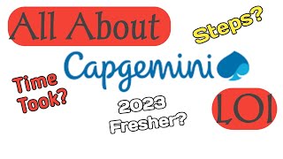 What Happens After Selected In Capgemini  Fresher 2023  Analyst  Placement  LOI [upl. by Euqinomahs]