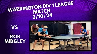 Neil Myatt vs Rob Midgley  Warrington Div 1 League Match  21024 [upl. by Aicenra779]