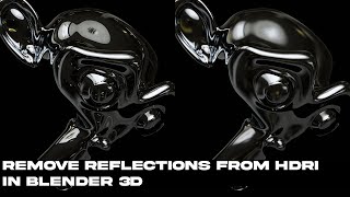 BLENDER 3D REMOVE REFLECTIONS FROM HDRI MAP [upl. by Idissak178]