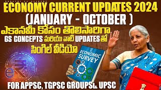 Economy current affairs 2024 theory updates  UPSC tgpsc appsc [upl. by Katina]