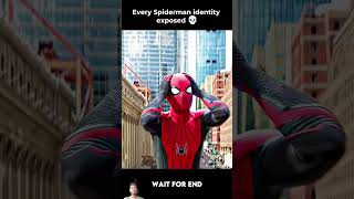 All spider man identity exposed 😢💨 spiderman marvel [upl. by Steffane]