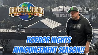 UNIVERSAL STUDIOS HOLLYWOOD Horror Nights starts to take shape Friday night crowds [upl. by Nethsa]