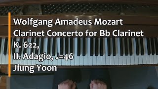 Piano Part Mozart Clarinet Concerto for Bb Clarinet K622 II Adagio ♩46 [upl. by Paradies]