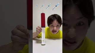 Injection vs small jelly challenge 🤣 short trending foodchallenge viralshorts [upl. by Delos]