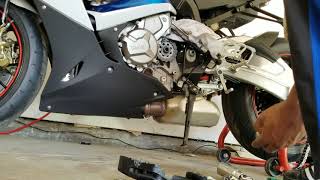 BMW s1000rr new 520 chain kit install part 1 [upl. by Lanam244]