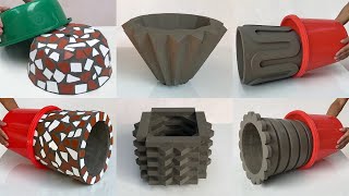 6 Ideas To Make The Most Beautiful Cement Flower Pots  Youll Want It For Your Garden [upl. by Nneb]